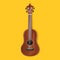 Acoustic Classical Guitar Music Instrument Icon Illustration