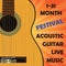 Acoustic classical guitar. Template for poster, announcement...