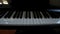 acoustic or digital piano keyboard, black and white piano keys, music equipment