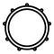 Acoustic drum icon, outline style