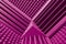 Acoustic foam absorber and bass traps for sound dampering purple background