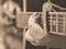 Acoustic guitar being played close up