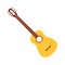 Acoustic guitar in cartoon style. Simple guitar icon for traditional carnival and festival decoration