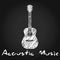 Acoustic guitar Chalk art logo