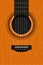 Acoustic guitar close up poster. World music day.