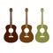 Acoustic Guitar Graphic Symbol Design Set