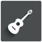 Acoustic guitar icon. Live music symbol. Flat icon