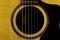 Acoustic guitar neck fingerboard frets strings music case close inlay creativity art sound vibration play music guitarist musician