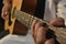 Acoustic Guitar playing chords