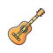 Acoustic guitar RGB color icon
