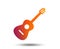 Acoustic guitar sign icon. Music symbol.