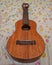 acoustic guitar, small classical guitar made of wood with 6 nylon strings