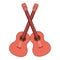 Acoustic guitars music instrument cartoon