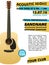 Acoustic night performance poster in your club Indie musician concert show with realistic guitar