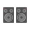 Acoustic speakers on white background. Vector illustration in trendy flat style. EPS 10