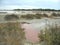 Acqua rosa nella salina di Saint Marie De La Mer in Camarga