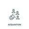 Acquisition icon. Monochrome simple Marketing Strategy icon for templates, web design and infographics