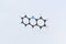 Acridine molecule, isolated molecular model. 3D rendering