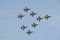 Acrobatic fighters formation