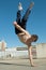Acrobatic young break dancer
