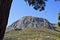 Acrocorinth fortified mountain at Greece