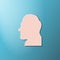 Acromegalia, acromegaly. Neuroendocrine disease. Pituitary gland disease. Man face silhouette isolated. Vector