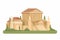 Acropolis Ancient Greek City Landmark Building Cartoon illustration Vector
