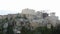 Acropolis in Athens in the morning before sunrise