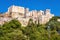 Acropolis of Athens in summer, Greece. View of famous ancient Propylaea, entrance gates to Acropolis