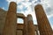 Acropolis columns closeup