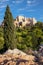 Acropolis fortress from the Areopagus in Athens