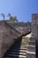 Acropolis ruins with stairs in Rhodes city, Greece