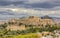Acropolis under a dramatic sky, Athens, Greece