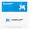 Across, Bridge, Metal, River, Road SOlid Icon Website Banner and Business Logo Template