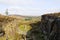 Across Hathersage Moor from Burbage Rocks on a misty autumn day