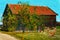 Acryl paintings of a traditional barn on a farm