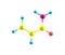 Acrylamide molecule on white