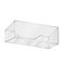 Acrylic business card holder clear plastic stand organizer office display isometric 3d realistic design vector