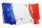 Acrylic painting of French flag for the Bastille Day of France