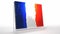 Acrylic painting of French flag for the Bastille Day of France