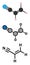 Acrylonitrile molecule, polyacrylonitrile (PAN) and ABS plastic (acrylonitrile butadiene styrene) building block