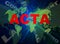 ACTA conception texts and world map