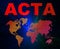 ACTA conception texts and world map
