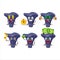 Actarius indigo cartoon character with cute emoticon bring money