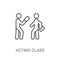 Acting class icon. Trendy Acting class logo concept on white bac