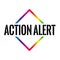 Action Alert Triangle or pyramid line art vector icon