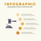 Action, Auction, Court, Gavel, Hammer, Judge, Law, Legal Solid Icon Infographics 5 Steps Presentation Background