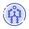 Action, Bones, Capture, Human, Motion Blue Dotted Line Line Icon