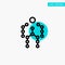 Action, Bones, Capture, Human, Motion turquoise highlight circle point Vector icon