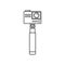 Action camera on the stabilizer icon,Flat design element